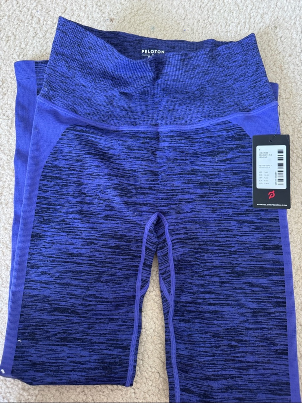 Peloton women’s  Purple Seamless Leggings- NWT